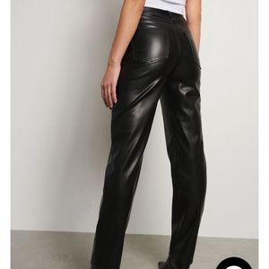 Black Leather Dynamite Pants